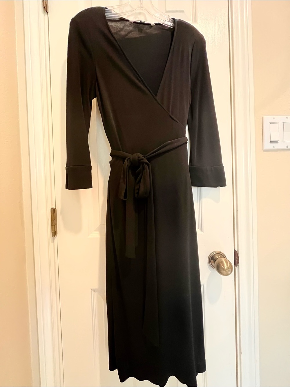 Vintage Diane Von Furstenberg Black Wrap Dress